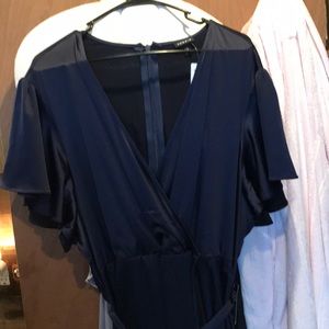 Navy high low dress
